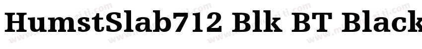 HumstSlab712 Blk BT Black字体转换